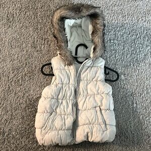 Crazy 8 Girls Puffer Jacket Ivory SZ M (7-8)